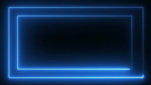 Blue Dibble Light Border Frame Animated Video Background.