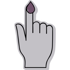 Obraz premium Fingerprint Scan Icon with Purple Ink Drop