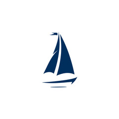 Sail boat logo silhouette vector design, sail boat logo icon silhouette, sailboat sailing ship logo vector illustration. Suitable for your design need, logo, illustration, animation, etc.