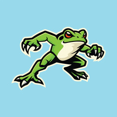 Fototapeta premium frog mascot logo vector design template modern style