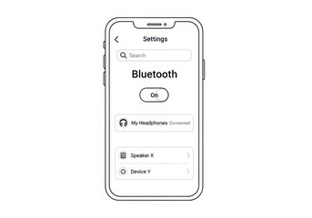 Smartphone Bluetooth Settings Screen Enabling Wireless Device Connection Interface