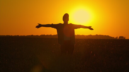 Experiencing Freedom in Nature Embracing the Beauty of the Sunset Silhouette in Various Ways