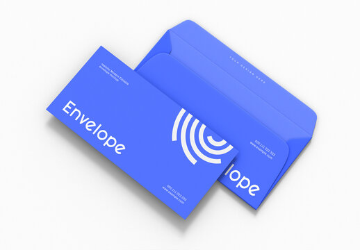 Realistic Envelope Stationery Mockup
