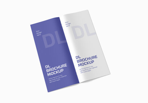 Realistic DL Brochure Mockup