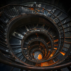 Fototapeta premium spiral staircase in the church