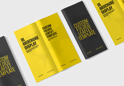 DL Brochure Display Mockup