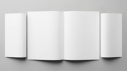 Blank Brochure Mockup Four Panel Layout Design Template