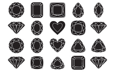 Diamond and Gemstone Cut Icons