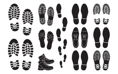 Shoe Sole Footprint Silhouettes