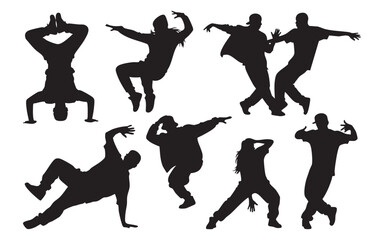 Hip Hop Breakdance Silhouettes