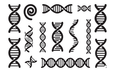 DNA Helix Genetic Icons