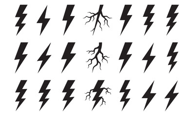 Lightning Bolt and Root Silhouettes