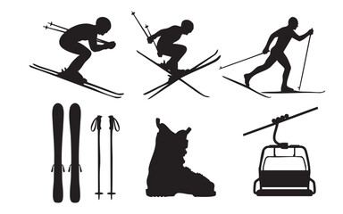 Ski Sport Silhouettes