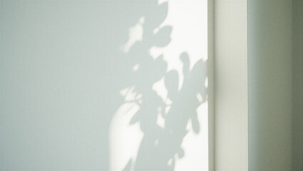 Peeling paint on a wall with sunlight shining through