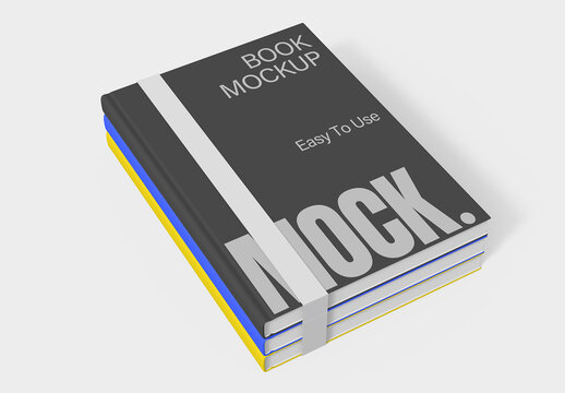 Stacked Book Mockup Template