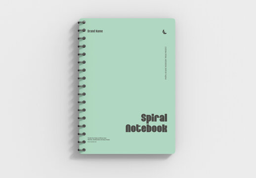 Minimal Spiral Book Cover Mockup
