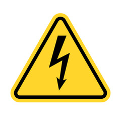 High voltage sign. Electrical hazard sign. Vector.