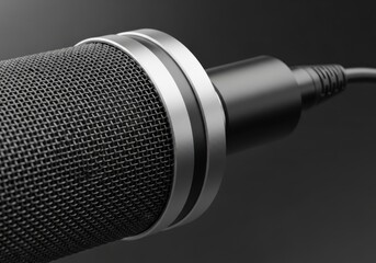 High-Quality Condenser Microphone Grille Detail for Studio Recording and Podcasting Broadcast Media Excellence.