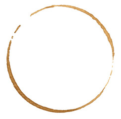 It's a trace of coffee stains carved on white paper.