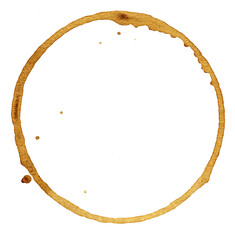 coffee stain 5. a stock image of a stained coffee spot on a white background