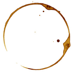 coffee stain 9. brown image coffee marks left on white paper