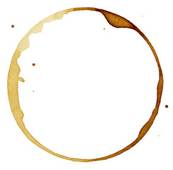 coffee stain 12. Vintage coffee stain image separated against a white background