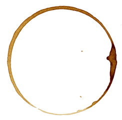 coffee stain 13. It is an image of coffee marks stained with a round circle.