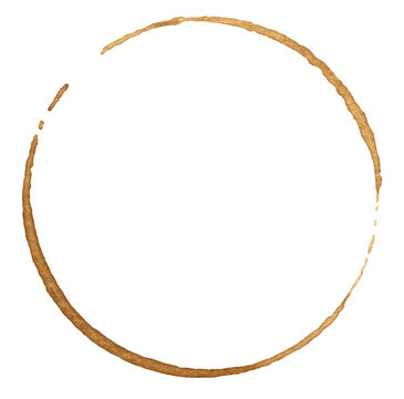It's a trace of coffee stains carved on white paper.