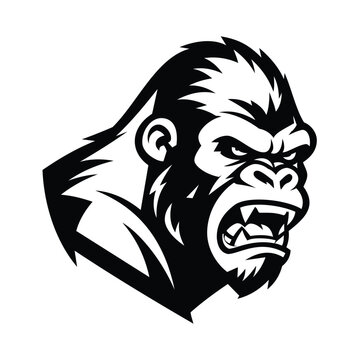 gorilla mascot logo design vector tempalte