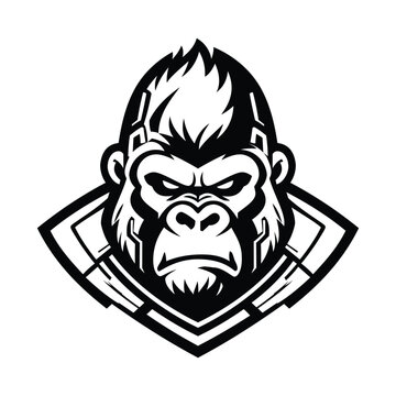 gorilla mascot logo design vector tempalte