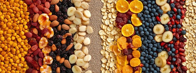 A community health initiative poster series illustrating the benefits of a fiber-rich diet.