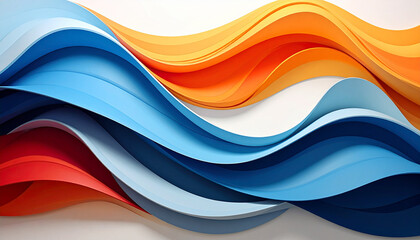 Vibrant abstract waves in multicolor gradient with fluid motion and dynamic energy.