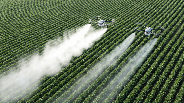 drift control for agriculture drone in soybean field