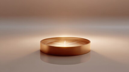 Elegant metallic compass on reflective surface with soft lighting, showcasing simple design and minimalistic aesthetic for navigation and inspiration themes
