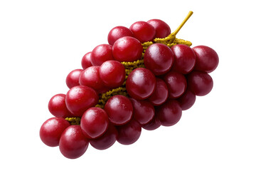 Ripe red grapes forming a fresh bunch, healthy organic fruit for snacks, eating, and cooking, transparent background