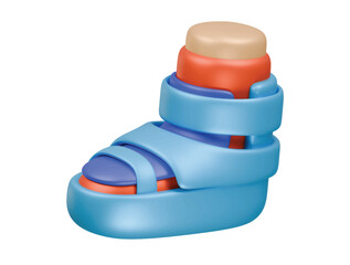 orthopedic cast icon 3d illustration render