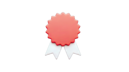 Award Ribbon Isolated on White Background