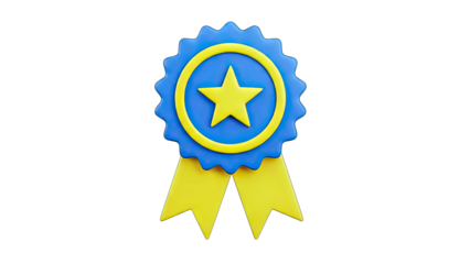 Award Ribbon with Star: Achievement and Recognition