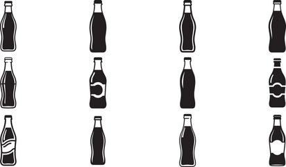 Set of Soda bottle icon, Soda bottle vector collection