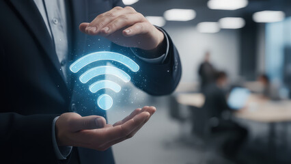 Wifi wireless internet network connection business office technology signal communication Secure wifi wireless internet network connection modern