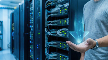 Data center server cloud download technology network storage backup modern data center server cloud download technology network storage backup