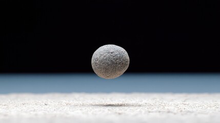 Pebble skipping in ultra slow motion over surface, Gravity on the Moon