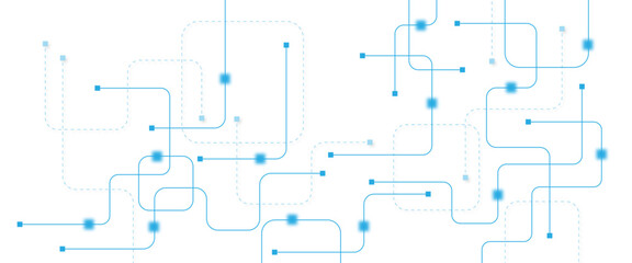 Abstract futuristic technology background. Technology background with crossed lines and dots.