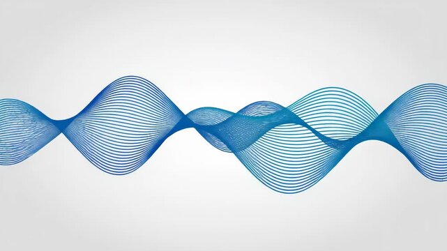 Smooth flowing blue wave patterns representing digital data streams and technological movement with modern abstract design elements