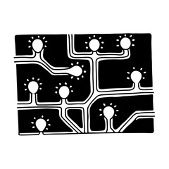 Abstract Tech Pattern With Glowing Nodes