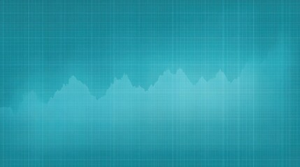Abstract teal background with digital graph lines showcasing upward trends and fluctuations in data, representing financial growth and analytics in business