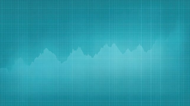 Abstract teal background with digital graph lines showcasing upward trends and fluctuations in data, representing financial growth and analytics in business - Powered by Adobe