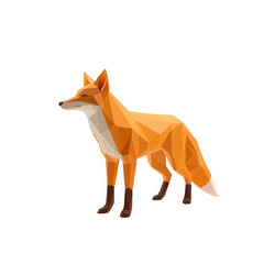 Obraz premium Geometric Low Poly Fox Illustration with Minimalist Design