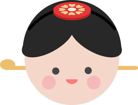 한국 전통 비녀를 꼽은 여인의 얼굴