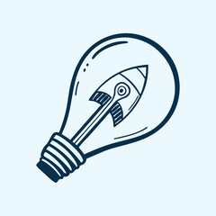 Startup Innovation Idea Illustration.